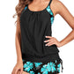 🏖️🩱2026 Hot Sale 70% OFF🌼Sexy Leopard Cross Back Two-Piece Tankini Swimsuit