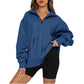 🎉2026 Hot Sale 60% OFF💞🔥Women's Half Zip Sweatshirt Hoodless Hoodie Stand Collar Top