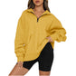 🎉2026 Hot Sale 60% OFF💞🔥Women's Half Zip Sweatshirt Hoodless Hoodie Stand Collar Top