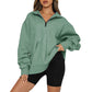 🎉2026 Hot Sale 60% OFF💞🔥Women's Half Zip Sweatshirt Hoodless Hoodie Stand Collar Top