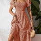 🌈2026 Summer Hot Sale 50% OFF!✨Square Neck Floral Midi Dress🌸