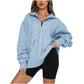 🎉2026 Hot Sale 60% OFF💞🔥Women's Half Zip Sweatshirt Hoodless Hoodie Stand Collar Top