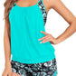 🏖️🩱2026 Hot Sale 70% OFF🌼Sexy Leopard Cross Back Two-Piece Tankini Swimsuit