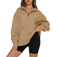 🎉2026 Hot Sale 60% OFF💞🔥Women's Half Zip Sweatshirt Hoodless Hoodie Stand Collar Top