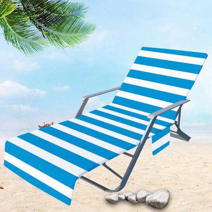 🏖️Limited Time Sale 50% OFF!🌞OHS Sun Lounger Towel with Pockets & Carry Bag🏖️Extra-Large Microfibre Beach Towel – Quick-Dry, Lightweight & Sand-Resistant☀️🇬🇧✨