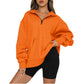 🎉2026 Hot Sale 60% OFF💞🔥Women's Half Zip Sweatshirt Hoodless Hoodie Stand Collar Top