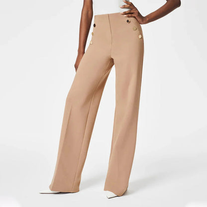 💜 LAST DAY PROMOTION - 50%OFF 💜 High Stretch Tummy Control Button Wide Leg Pants