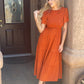 ⏰Summer Hot Sale 70% OFF👗Women's Casual Floral Print Short Flutter Sleeve Smocked High Waist Flowy Maxi Dress