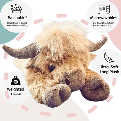 🎄Christmas New Gift Toy🐂🎁Cute Cartoon Highland Cow Cuddly Toy