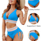 ⏰Last Day Promotion - 2025 High Waisted Tummy Control Color Block Bikini Sets