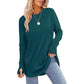 2025 Fall New✨Womens Tunic Tops to Wear with Leggings Long Sleeve Thumb Hole Shirts Crew Neck Curved Hem