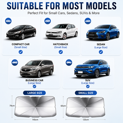 🏆LAST DAY SALE 49% OFF🚗Car Windshield Sun Shade – Foldable, Heat-Blocking ☀️