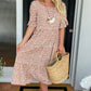 🏖️Summer Hot Sale 60% OFF💃Round Neck Polka Dot Print Midi Dress