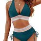 ⏰Last Day Promotion - 2025 High Waisted Tummy Control Color Block Bikini Sets