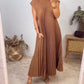 🔥Summer Limited Sale🔥Sleeveless pleated simple solid color dress