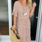 🏖️Summer Hot Sale 60% OFF💃Round Neck Polka Dot Print Midi Dress