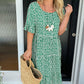 🏖️Summer Hot Sale 60% OFF💃Round Neck Polka Dot Print Midi Dress