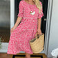 🏖️Summer Hot Sale 60% OFF💃Round Neck Polka Dot Print Midi Dress