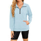 🎉2026 Hot Sale 60% OFF💞🔥Women's Half Zip Sweatshirt Hoodless Hoodie Stand Collar Top