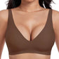 💕New Year Sale 70% Off💕 Jelly Wireless Womens Comfortable Wireless Bras Push Up Bralettes Seamless Tshirts Bras Deep V Everyday Bras