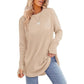 2025 Fall New✨Womens Tunic Tops to Wear with Leggings Long Sleeve Thumb Hole Shirts Crew Neck Curved Hem