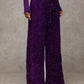 💖LAST DAY SALE 50% OFF🥰Women's Sequin Sparkle Wide Leg Pants with Elastic Waistband