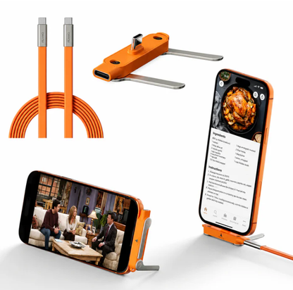 ⚡50K+ SOLD!🔥Fast Charging Adapter with 360° Foldable Phone Stand🔥