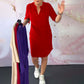 🔥BUY 2 GET 20% off🔥Women’s Trendy V-Neck 3/4 Sleeve Dress