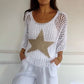 🔥Limited Sale 60% OFF🔥Women's Fashion Round Neck Crochet Knit Fishnet Top