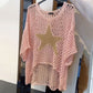 🔥Limited Sale 60% OFF🔥Women's Fashion Round Neck Crochet Knit Fishnet Top