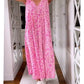 ⭐Summer Biggest Sale⭐ Long V-neck dress with short sleeves
