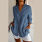 👚Classic Pleated Textured Single-Breasted Lapel Shirt for Women