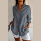 👚Classic Pleated Textured Single-Breasted Lapel Shirt for Women