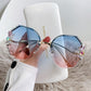 2023 Woman Rimless Diamond Sunglasses