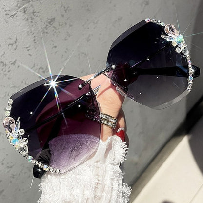 2023 Woman Rimless Diamond Sunglasses