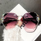 2023 Woman Rimless Diamond Sunglasses