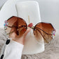 2023 Woman Rimless Diamond Sunglasses
