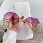 2023 Woman Rimless Diamond Sunglasses