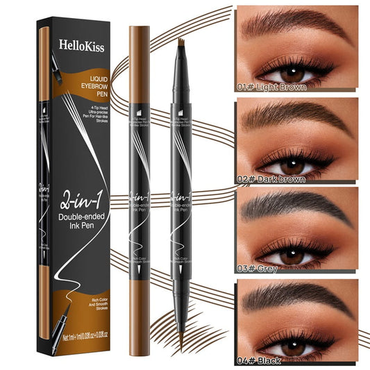 2-In-1 waterproof, long-lasting eyebrow pen