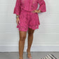 Casual Short V-neck Lace Suit