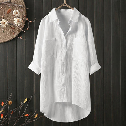 🎁Hot Sale 49% OFF💖Women's Shirt Made Of Single -Colored Cotton Linen