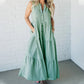 Women's V-neck Sleeveless Striped Dresses
