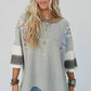 🍂Autumn Sales 49% OFF🔥Women's Batwing 3/4 Sleeve Stripe Patchwork Blouse