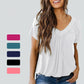 💥Limited Sale 70% OFF💥Women's Casual Pleated V-Neck Short-Sleeve Top
