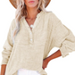 🤩Buy More Save More🤩Women’s Casual Gauze Button Neck Long Sleeve Blouse