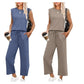 ⏳ 50% OFF⏰2026 New Women's Sleeveless Top & Wide-Leg Pants 2-Piece Set