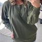 😍Limited Sale 50%OFF👚Women's Pocketed Pullover with Ribbed Pattern