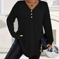 🍂LAST DAY PROMOTION - 50%OFF💜Women's Buttoned V-Neck Long Sleeve Top