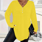 🍂LAST DAY PROMOTION - 50%OFF💜Women's Buttoned V-Neck Long Sleeve Top