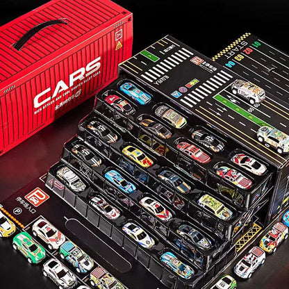 🎅Christmas Big Sale 50% OFF🎁48 Mini Pull-Back Cars with Built-In Garage Set